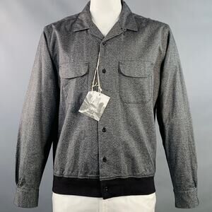 ENGINEERED GARMENTS Size L Grey Black Heather Cotton Blend Two Pockets Jacket